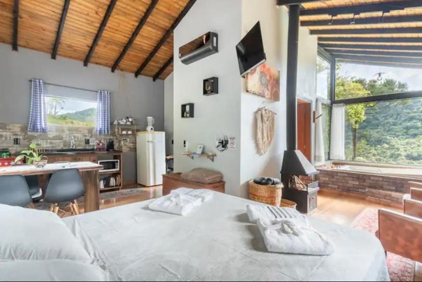 Cabana Sassafras Com Hidromassagem Alfredo Wagner Luaran gambar