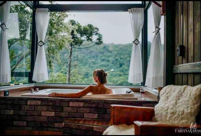 Cabana Sassafras Com Hidromassagem Alfredo Wagner Luaran gambar