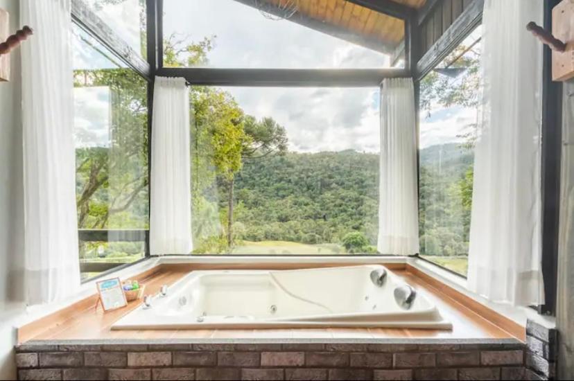 Cabana Sassafras Com Hidromassagem Alfredo Wagner Luaran gambar